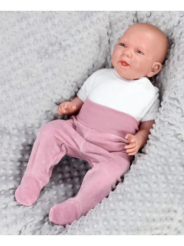 TupTam Mädchen Nicki Baby-Hose mit Fuß 3er Pack in rosa/grau