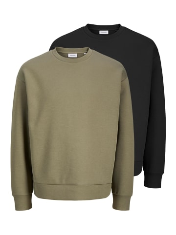 Jack & Jones Sweatshirt Barron in Schwarz / grün