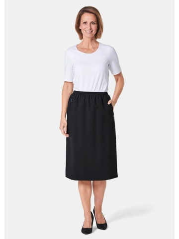 GOLDNER Knitterfreier Reiseschlupfrock in schwarz