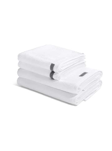 Ross 2 X Handtuch 2 X Duschtuch im Set Selection in Weiß