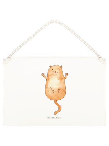 Mr. & Mrs. Panda Wandbild Holz Katze Umarmen ohne Spruch in Transparent