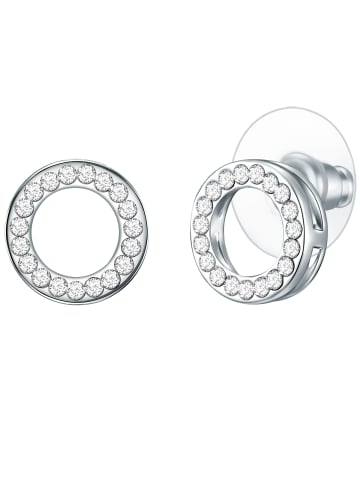 Lulu & Jane Ohrstecker Metall-Legierung Glaskristall in silber