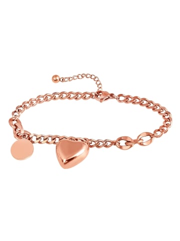 Adeliás Damen Anhänger – Herzanhänger aus Edelstahl in gold