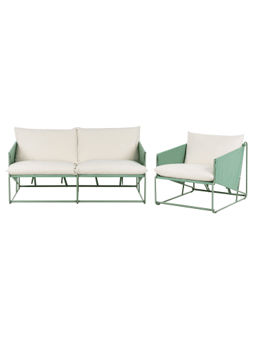Beliani 2-tlg Lounge Set PONTE in Grün/Beige