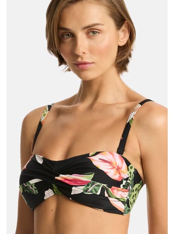 Sea Level Sundown Twist Bandeau in BLACK