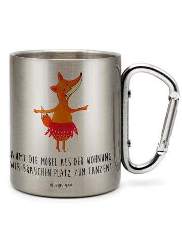 Mr. & Mrs. Panda Tasse Fuchs Ballerina mit Spruch in Silber