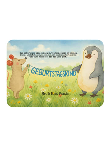 Mr. & Mrs. Panda Magnet Maus Pinguin Geburtstag Design mit Spruch in Weiß