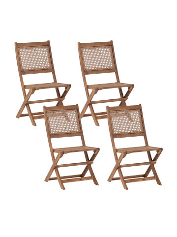Beliani 4er-Set Gartenstuhl PARAGGI in Braun