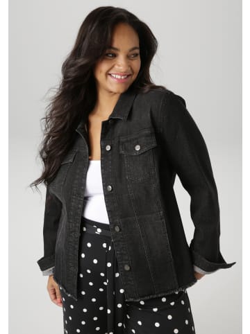 Aniston PLUS Jeansjacke in schwarz