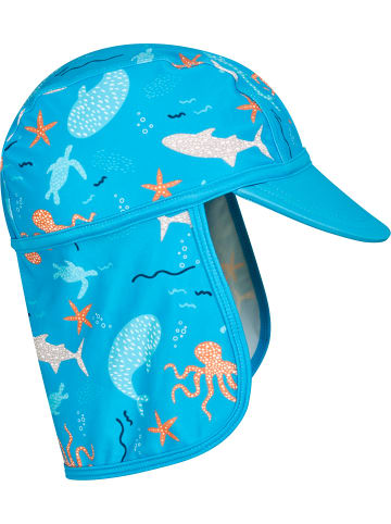 Playshoes UV-Schutz Mütze Meerestiere in türkis