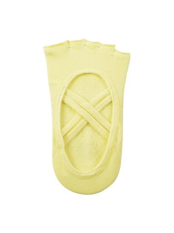 MUNADUNA 
Yoga-Zehensocken mit Doppelkreuz - offene Zehen in Gelb

