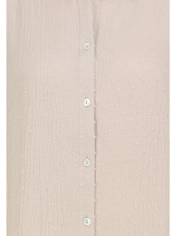 Eight2Nine Einfarbige Langarmbluse Kentkragen Stilvoll in Beige-2