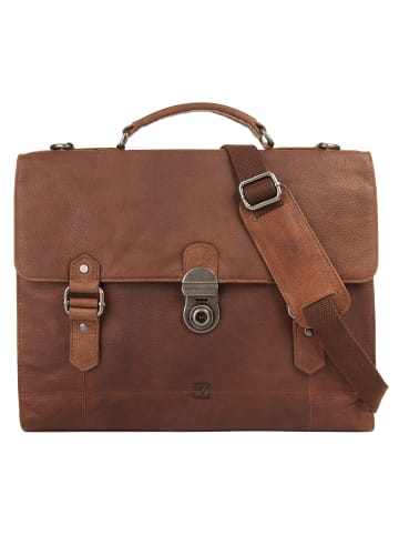 Bodenschatz Aktentasche echt Leder in cognac