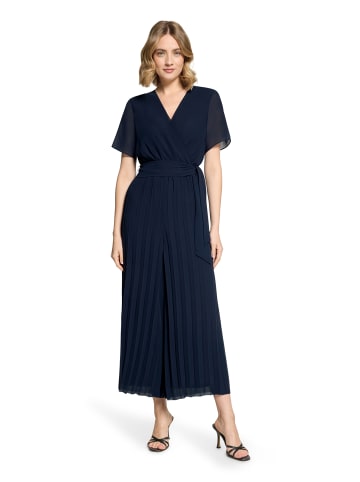 BETTY & CO Jumpsuit mit Plissee in Dunkelblau