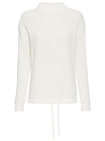 Delmao Stehkragenpullover in Offwhite