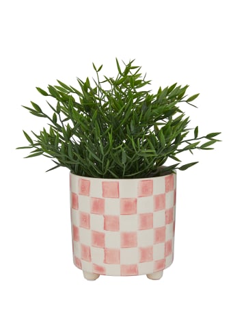 Butlers Blumenübertopf NEW DELFT Karo in Rosa
