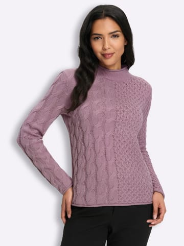 Sieh an! Stehkragen-Pullover in mauve