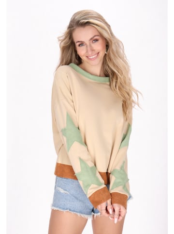 IZIA Women Sweatshirt in Beige