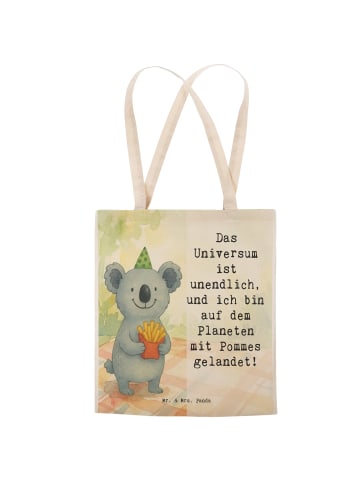 Mr. & Mrs. Panda Stoffbeutel Koala Pommes Design mit Spruch in Weiß