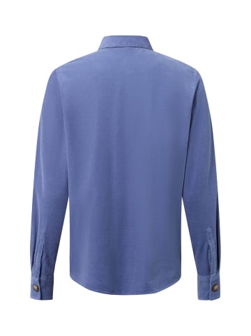 Marie Lund Cordbluse in blau - 0036