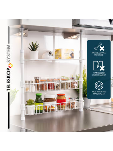 bremermann Teleskopgewürzregal ca. 55,5 x 80 x 8 cm (B/H/T)