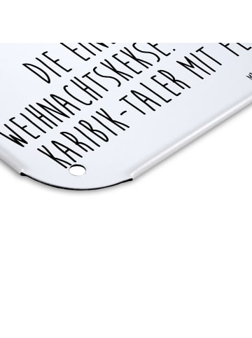 Mr. & Mrs. Panda Blechschild Mit Spruch Maus Kekse mit Spruch in Weiß