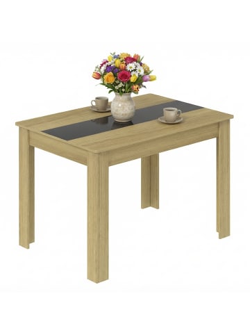 VCM  Esstisch Küchentisch B. 115 x T. 80 cm Disalo in Honig-Eiche / Anthrazit