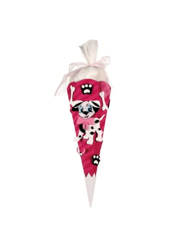 Bastelset Schultüte klein 40 cm Dalmatiner in Rosa