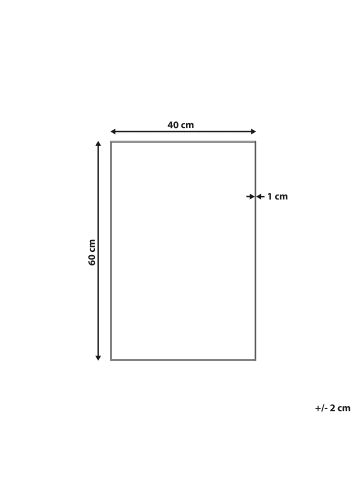 Beliani Wandspiegel ANGERS in Silber - (W) 40 x (H) 60 x (L) 0.5 cm Vertikal