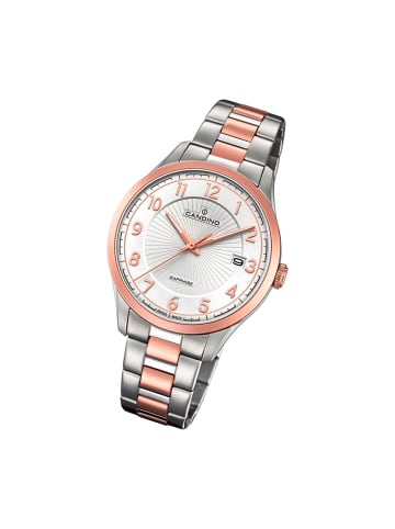 Candino Analog-Armbanduhr Candino Classic roségold, silber groß (ca. 40mm)