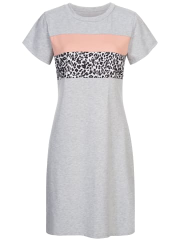 Cloud5ive Cloud5ive T-Shirt Dress Colorblock in heather grey
