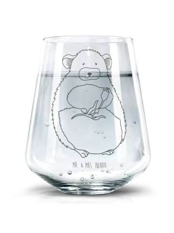 Mr. & Mrs. Panda Trinkglas Chinchilla Blume ohne Spruch in Transparent