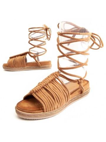 Montevita Sandalen Strips2 in Braun