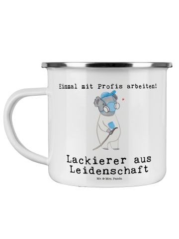 Mr. & Mrs. Panda Tasse Lackierer Leidenschaft mit Spruch in Weiß