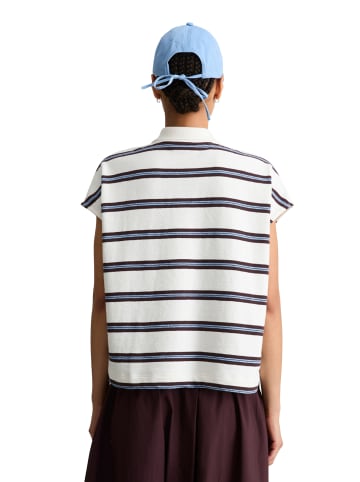 Marc O'Polo DENIM Gestreiftes Poloshirt wide in Offwhite