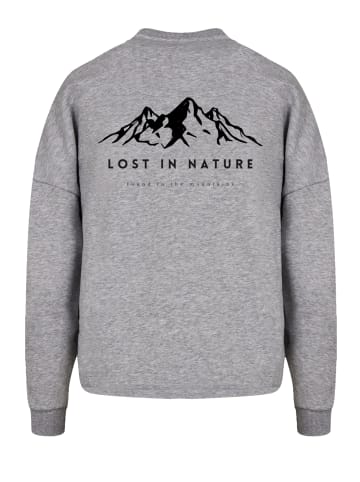 F4NT4STIC Oversize Sweatshirt Lost in nature in grau meliert