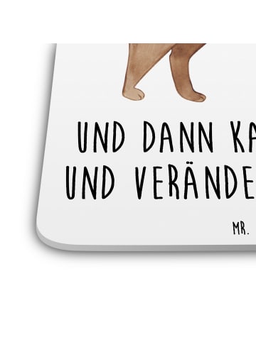 Mr. & Mrs. Panda Bierdeckel Hund Dogge mit Spruch in Weiß