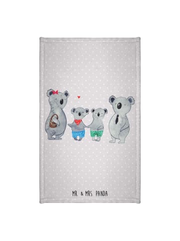 Mr. & Mrs. Panda Handtuch Koala Familie zwei ohne Spruch in Grau Pastell