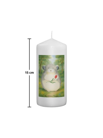 Mr. & Mrs. Panda Geburtstagskerze Chinchilla Blume Design ohne S... in Weiß
