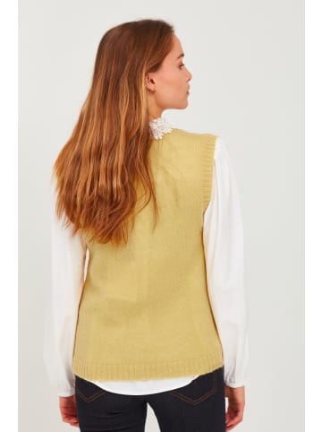 PULZ Jeans Pullunder PZIRIS - 50206227  Schlichter Strickpullunder in Gelb