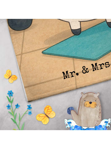 Mr. & Mrs. Panda Gästehandtücher Einhorn Fitness Design ohne Spruch in Weiß