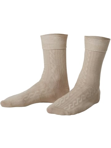 tectake Kurze, einfarbige Trachtensocken, beige