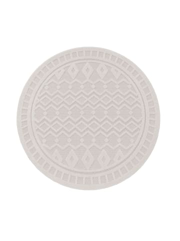 KADIMA DESIGN Teppich Kurzflor Struktur Wohnzimmer in Creme