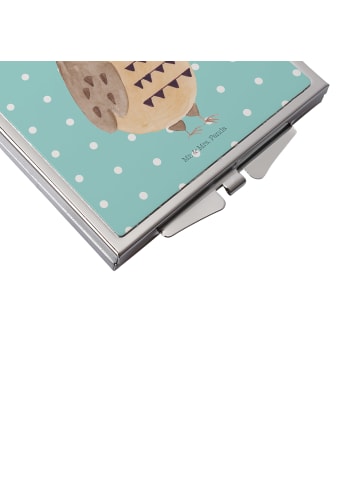 Mr. & Mrs. Panda Schminkspiegel klappbar Eule Federschmuck ohne ... in Türkis Pastell