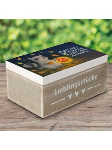 Mr. & Mrs. Panda Schatulle Waschbär Laterne Design mit Spruch in Weiß