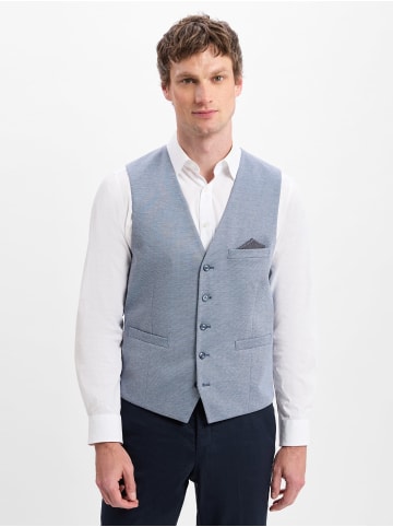 Finshley & Harding Anzugweste Max in hellgrau marine - 0001