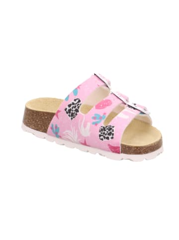 superfit Tieffußbett Pantolette FUSSBETTPANTOFFEL in Rosa/Mehrfarbig