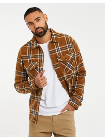 Threadbare Langarmhemd THB LUXE Christopher in Camel Check