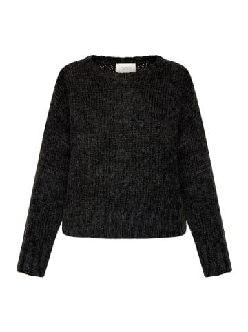 CARTOON Basic-Pullover mit Rundhalsausschnitt in Anthracite Melange