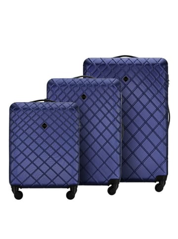 Wittchen 3tlg. Koffer Set Classic Kollektion (H)77 x (B)50x(T)27cm in Dunkelblau